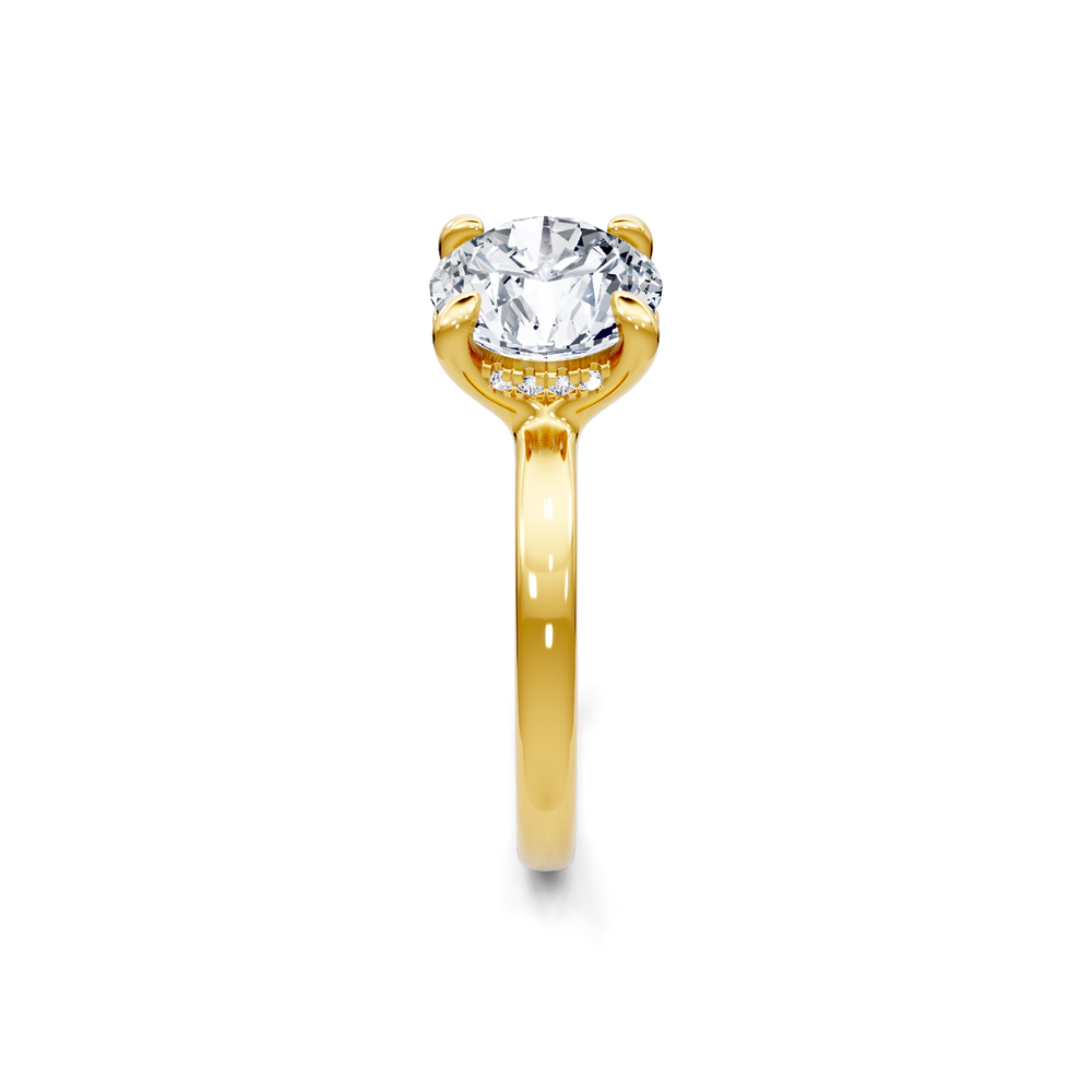 Round Hidden Halo Solitaire Semi Mount