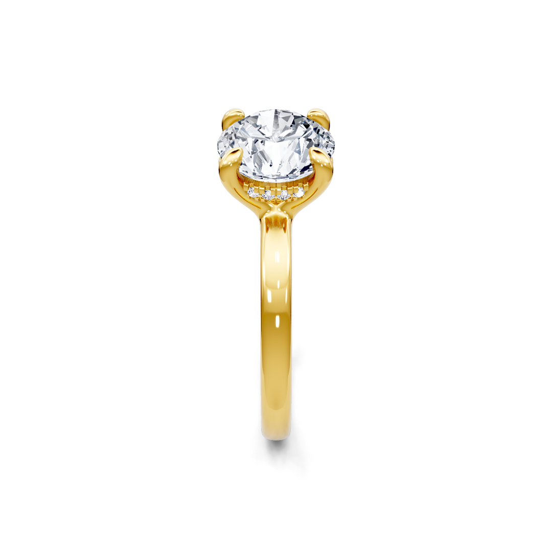 Round Hidden Halo Solitaire Semi Mount