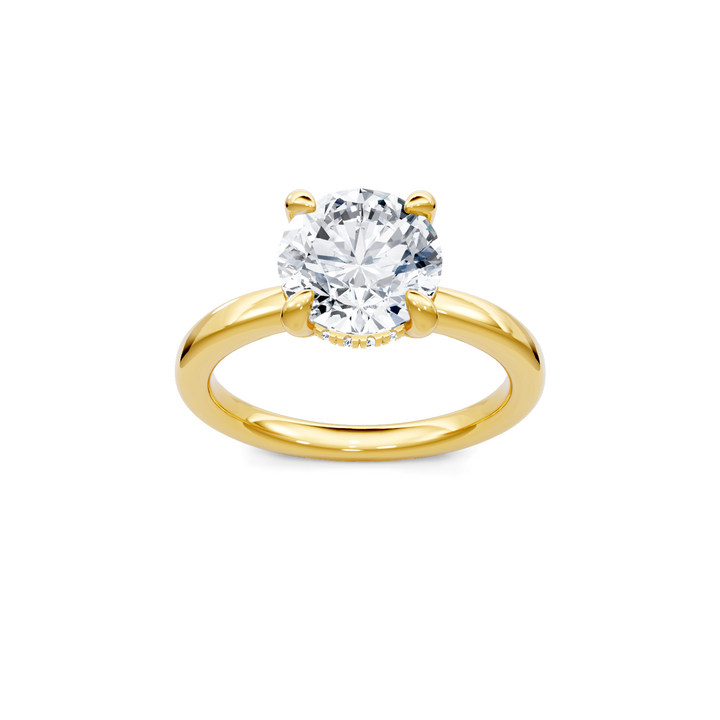 Round Hidden Halo Solitaire Semi Mount