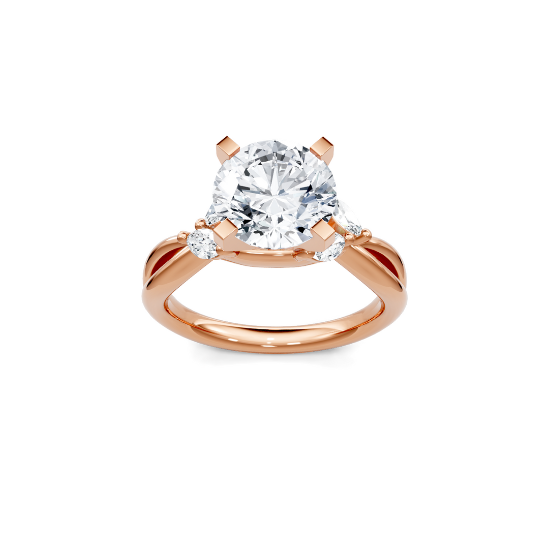 Marquise Vine Floral Semi Mount