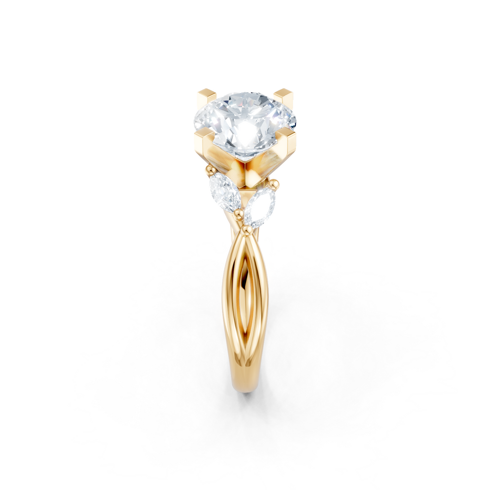 Marquise Vine Floral Semi Mount