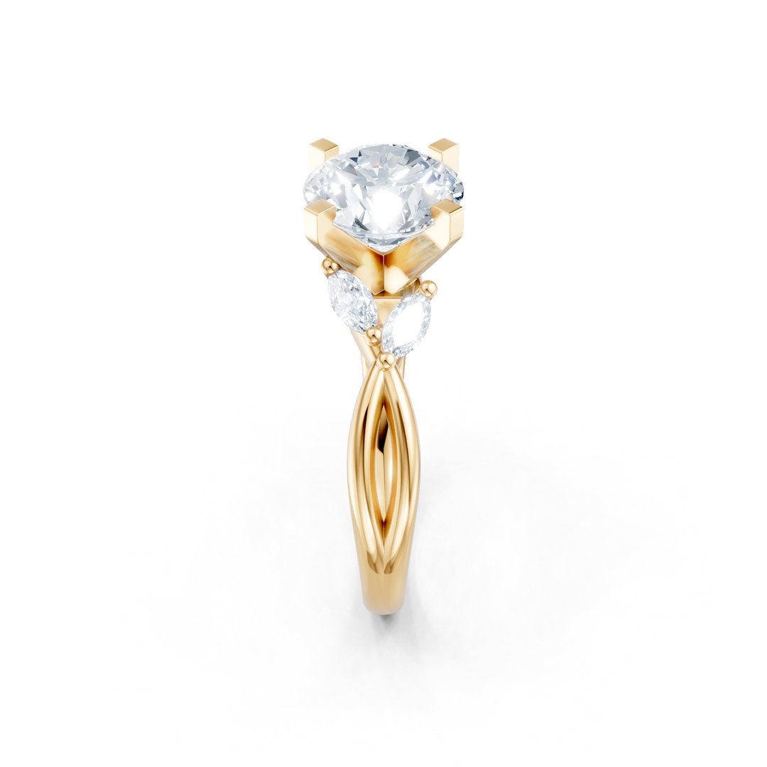 Marquise Vine Floral Semi Mount