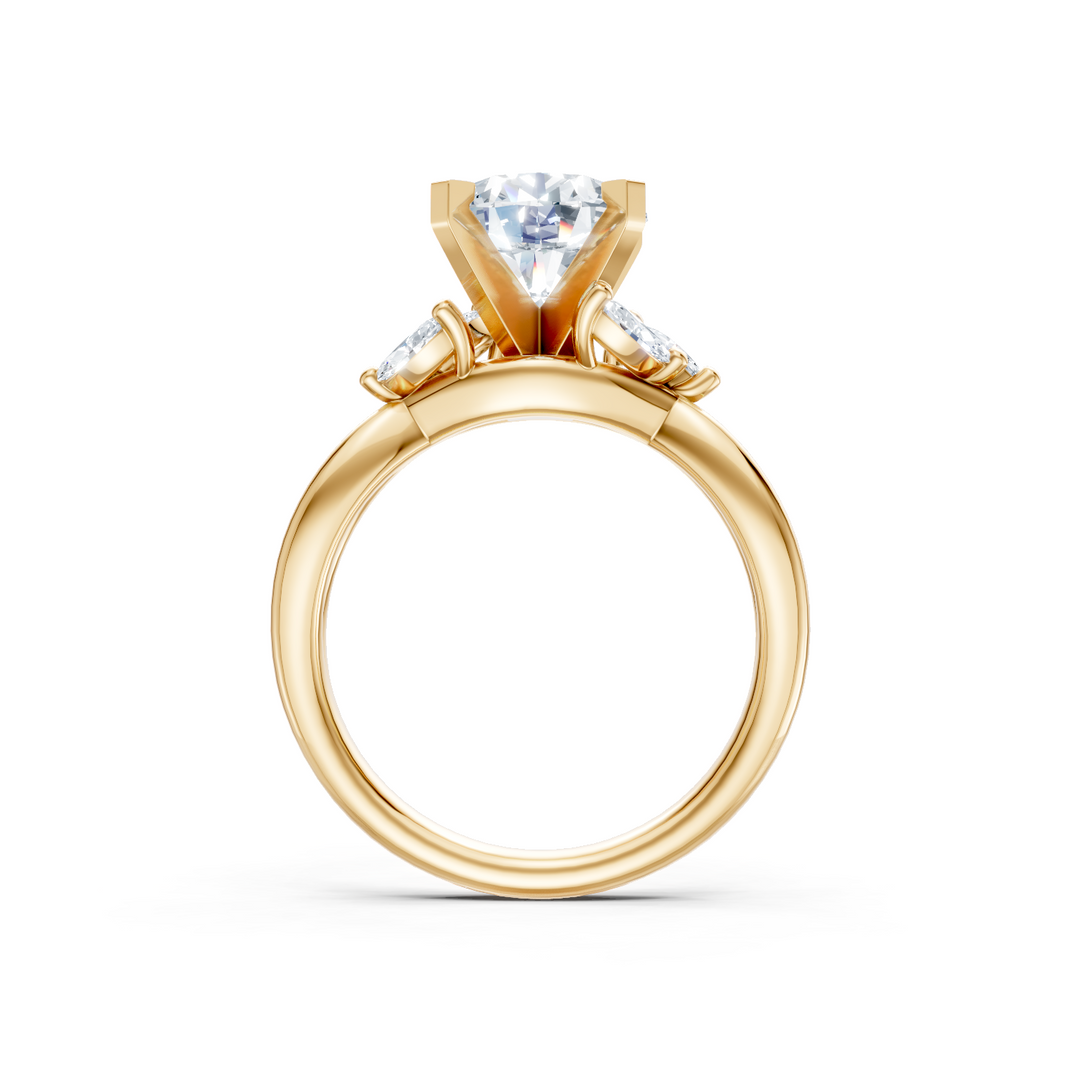 Marquise Vine Floral Semi Mount