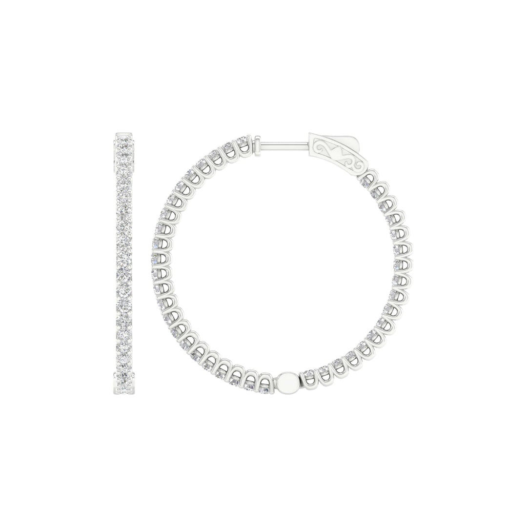 14K 3.00CT Lab Grown Diamond Hoop