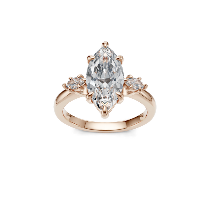 Marquise Three Stone Semi Mount