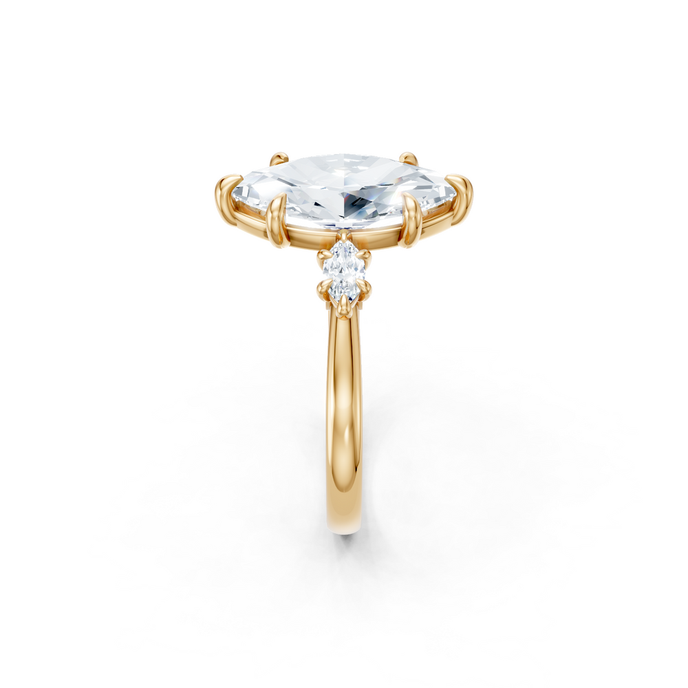 Marquise Three Stone Semi Mount