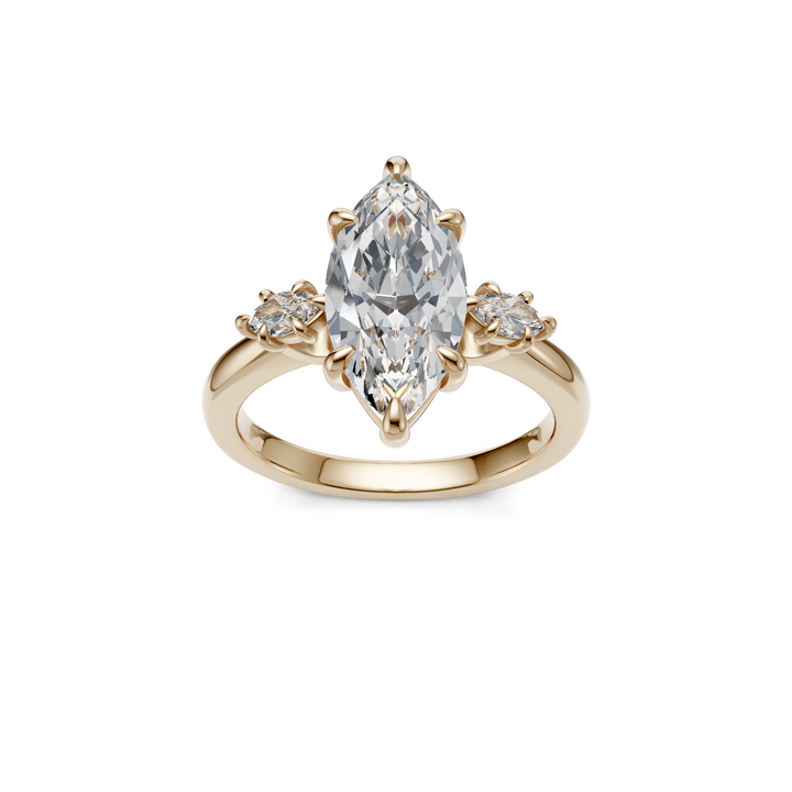 Marquise Three Stone Semi Mount
