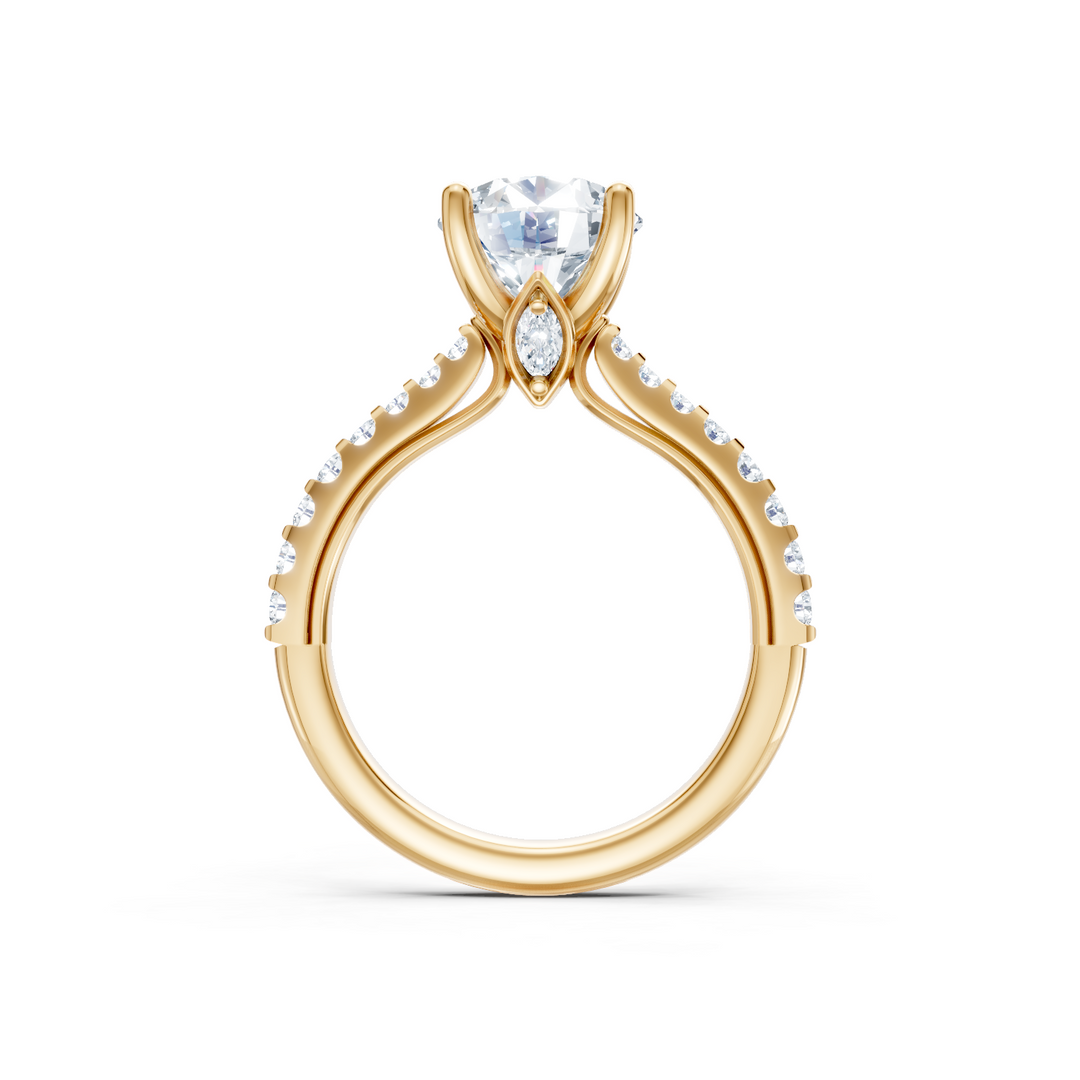 Marquise Surprise Diamond Semi Mount