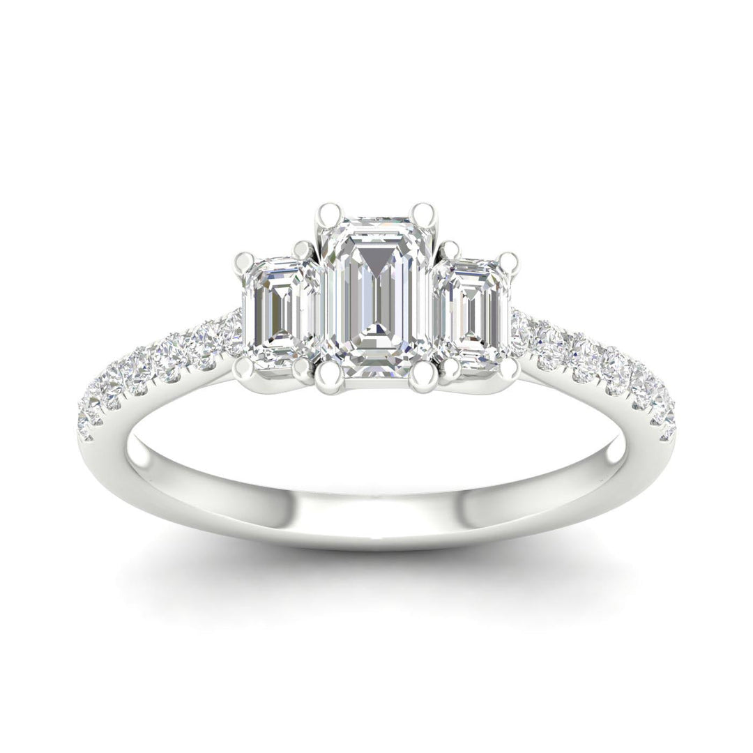 14K  1.00CT  Certified Lab Grown Diamond Ring ( IGI Certified )