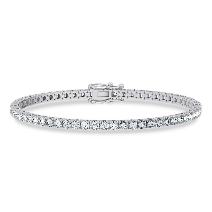 14K 4.98CT Certified Lab Grown Tennis Bracelet