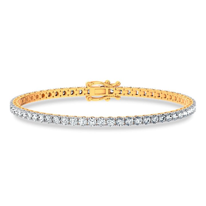 14K 4.98CT Certified Lab Grown Tennis Bracelet