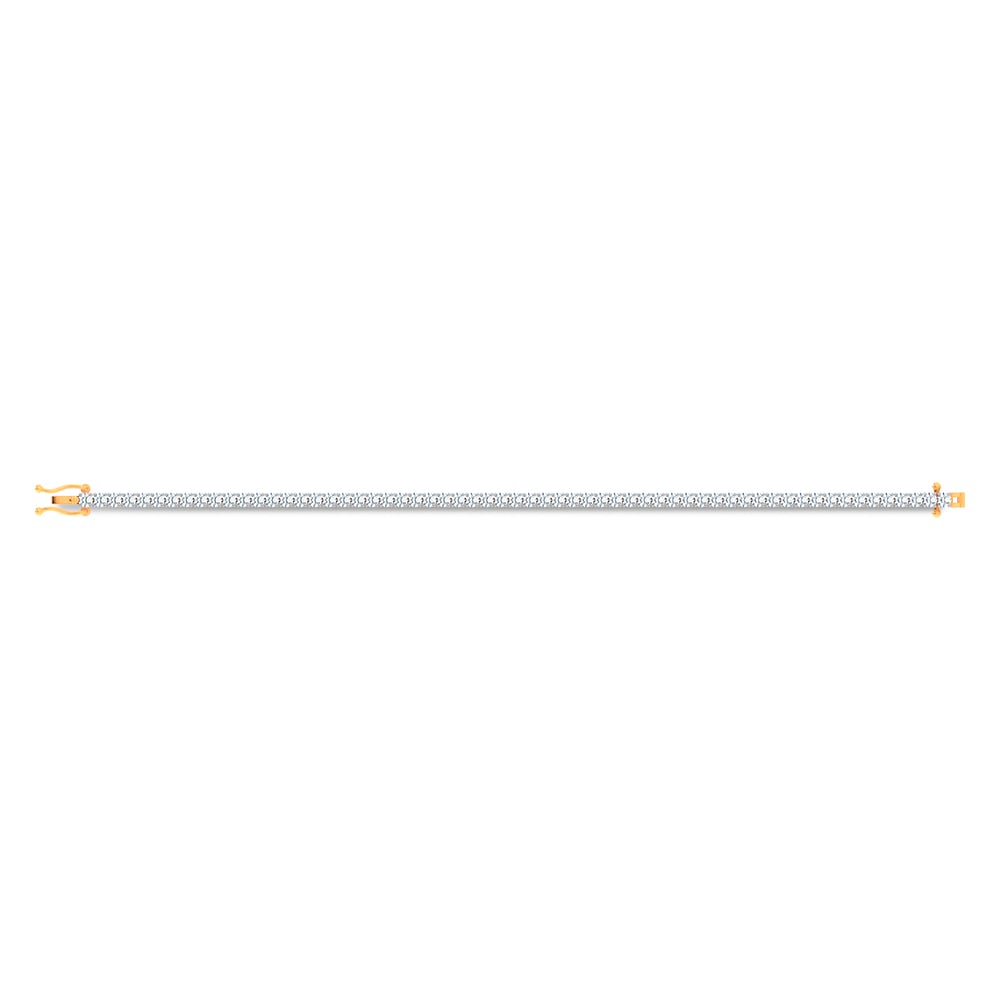 14K 4.98CT Certified Lab Grown Tennis Bracelet
