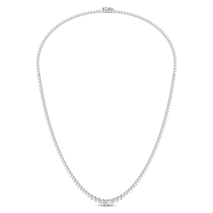 14K 7.00CT GRADUATED LAB DIAMOND NECKLACE 17 INCH