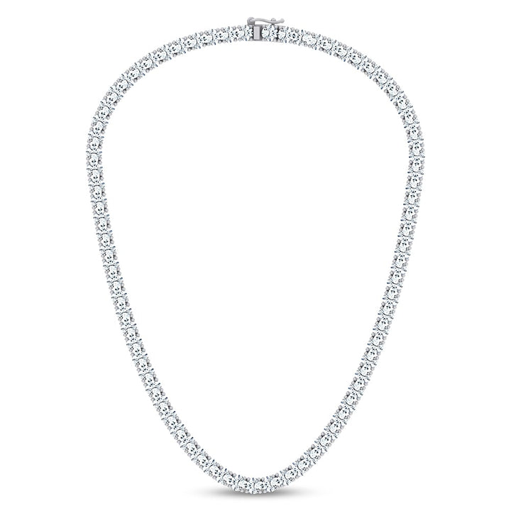 14K 37.50CT Certified Lab Grown DIAMOND NECKLACE TENNIS 17 INCH