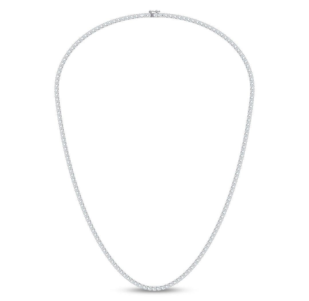 14K 7.50CT Certified Lab Grown 17 INCH TENNIS  NECKLACE TENNIS