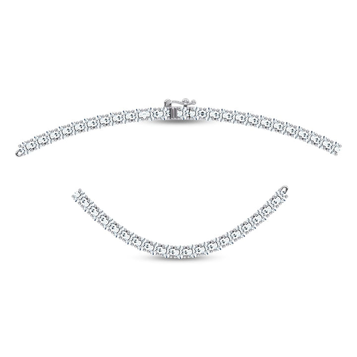 14K 7.50CT Certified Lab Grown 17 INCH TENNIS  NECKLACE TENNIS