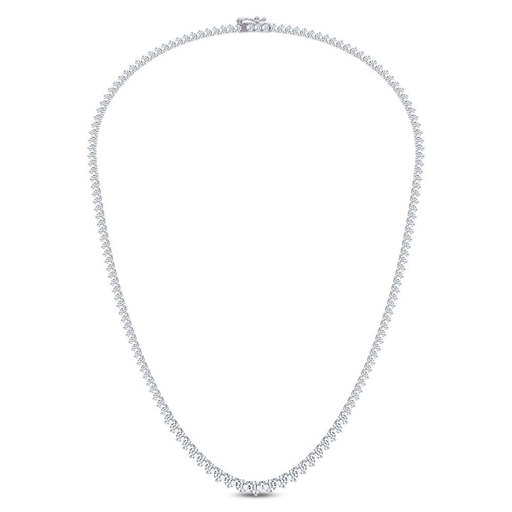 14K 10.00CT DIAMOND NECKLACE TENNIS 17 INCH