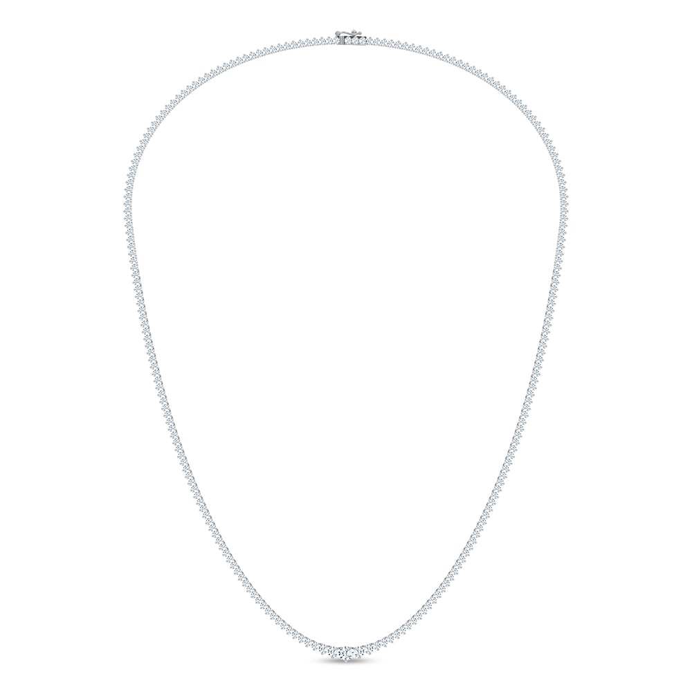 14K 3.00CT GRADUATED DIAMOND NECKLACE 17 INCH