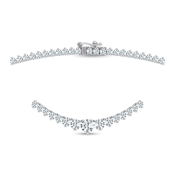 14K 3.00CT GRADUATED DIAMOND NECKLACE 17 INCH