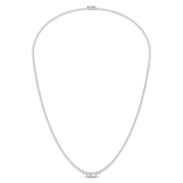 14K 5.20CT LAB DIAMOND NECKLACE GRADUATED 17INCH
