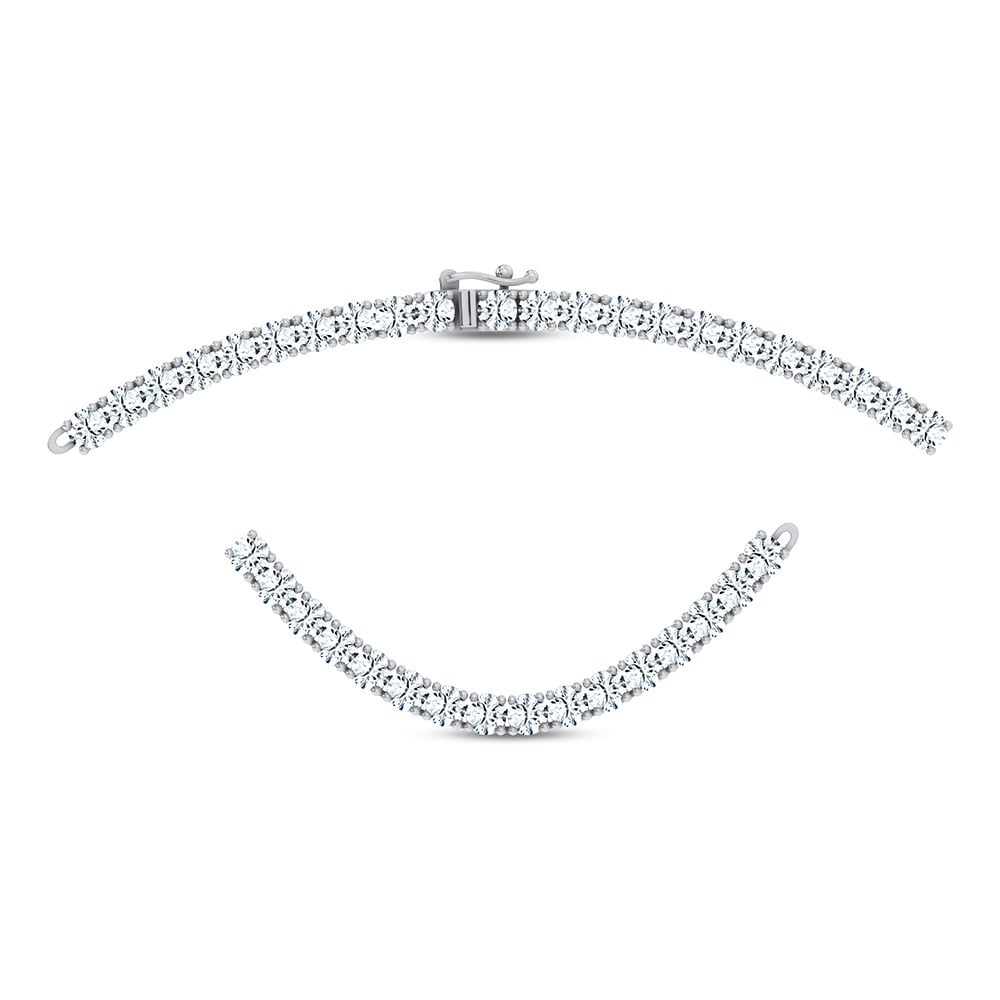 14K 15.00CT DIAMOND NECKLACE TENNIS 18 INCH