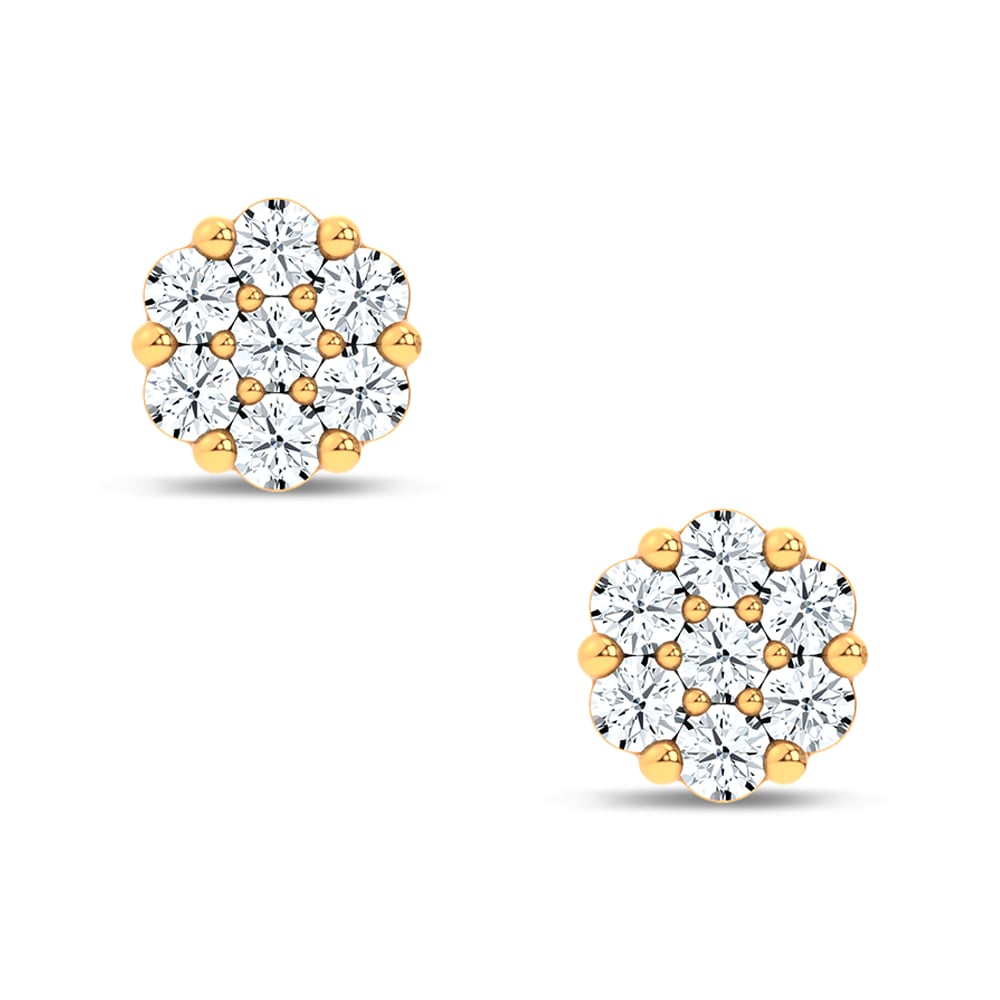 14K 0.15CT  Lab Grown DIAMOND EARRING