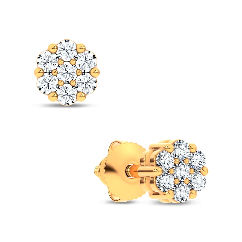 14K 0.15CT  Lab Grown DIAMOND EARRING