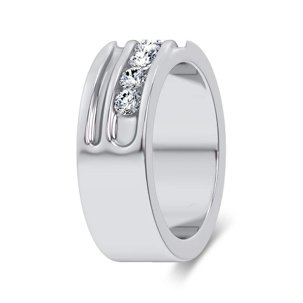 14K 1.00CT LAB DIAMOND MEN'S BAND