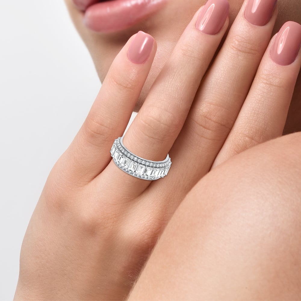 14K 5.17CT Certified Lab Grown Band