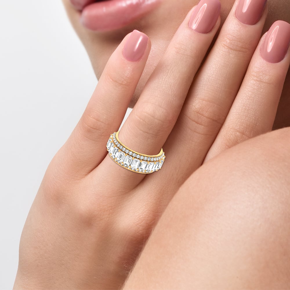 14K 5.17CT Certified Lab Grown Band