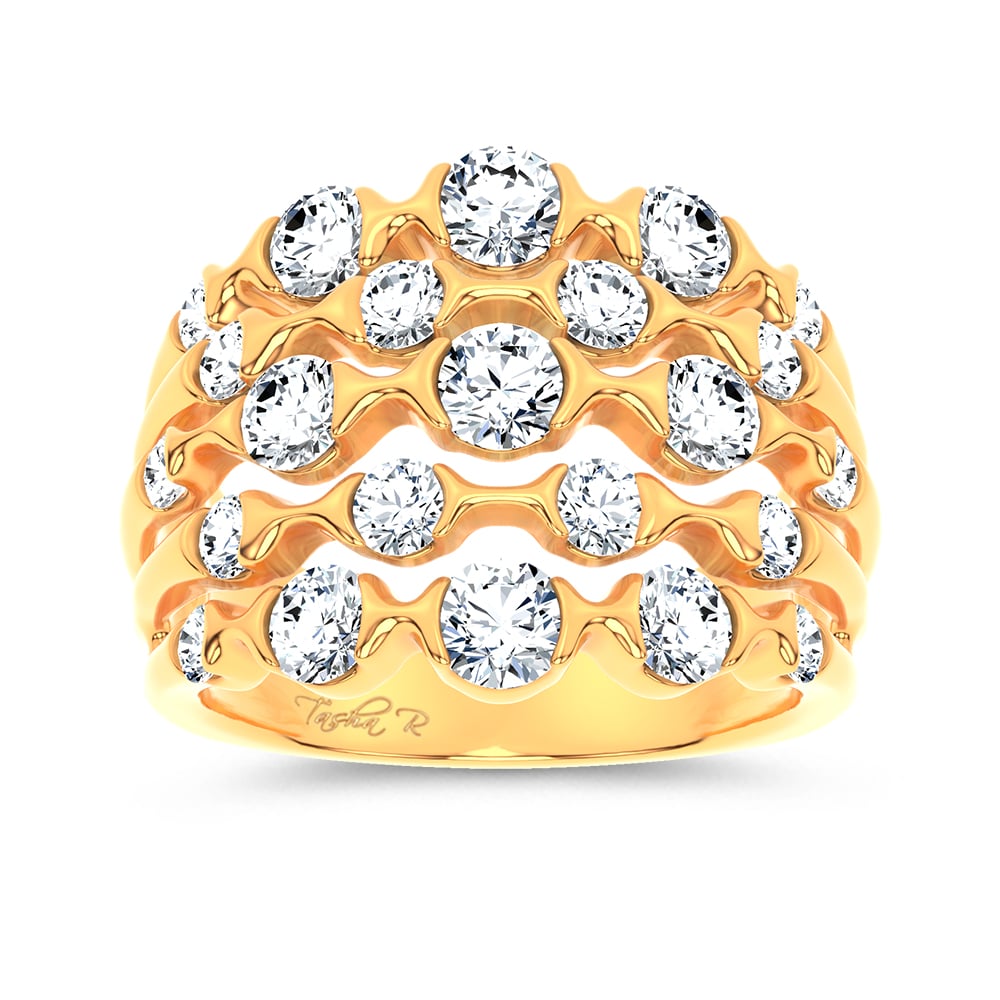 14K 2.50CT DIAMOND FANCY BAND