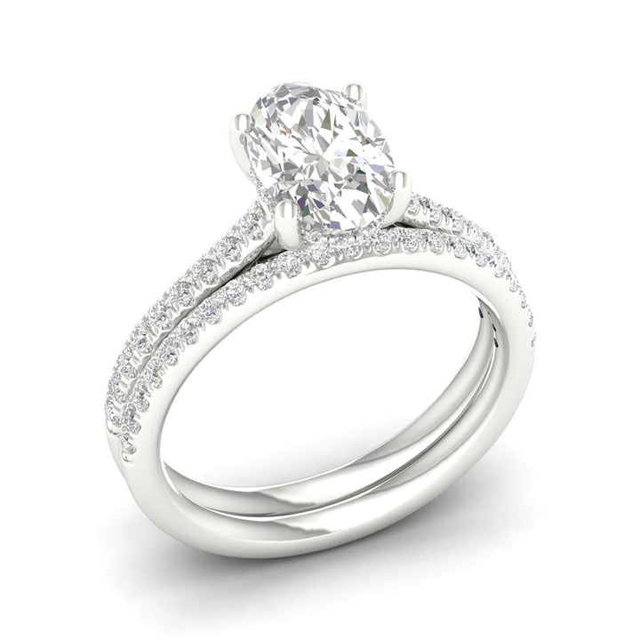Platinum  2.50CT  Lab Diamond Bridal Ring