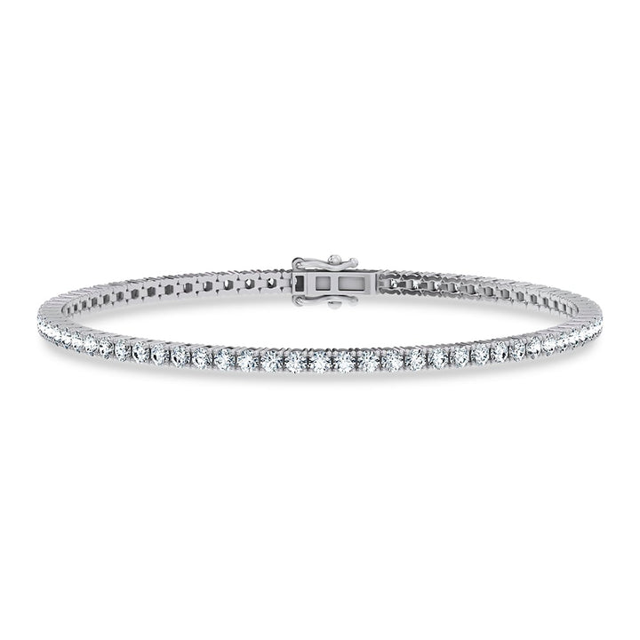 14K 3.75CT Certified Lab Grown Tennis Bracelet