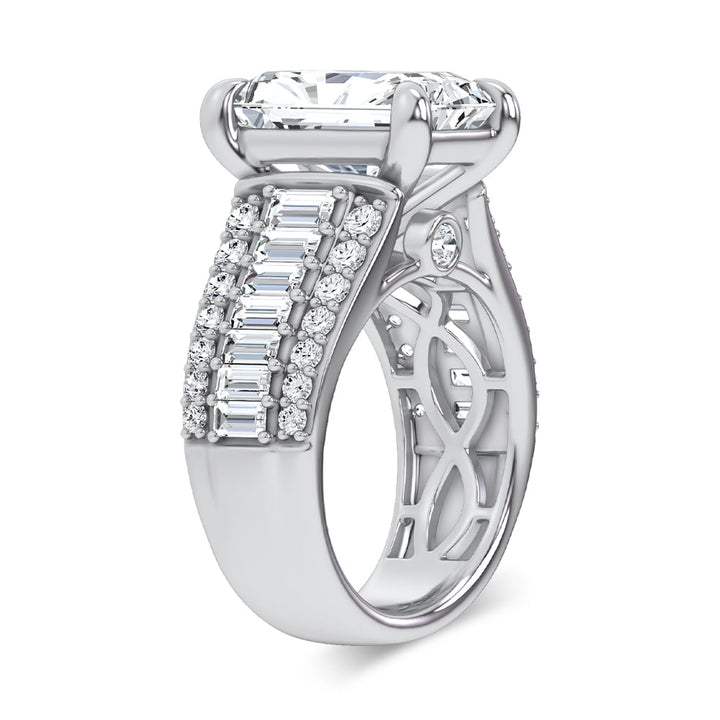 14K 6.50CT Certified Lab Grown Engagement Ring
