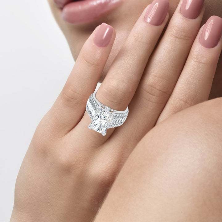 14K 6.50CT Certified Lab Grown Engagement Ring