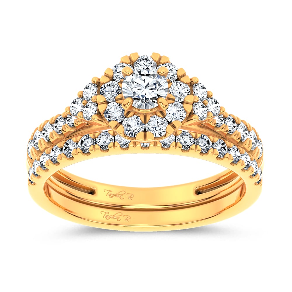 10K 1.00CT Lab Grown DIAMOND BRIDAL SET