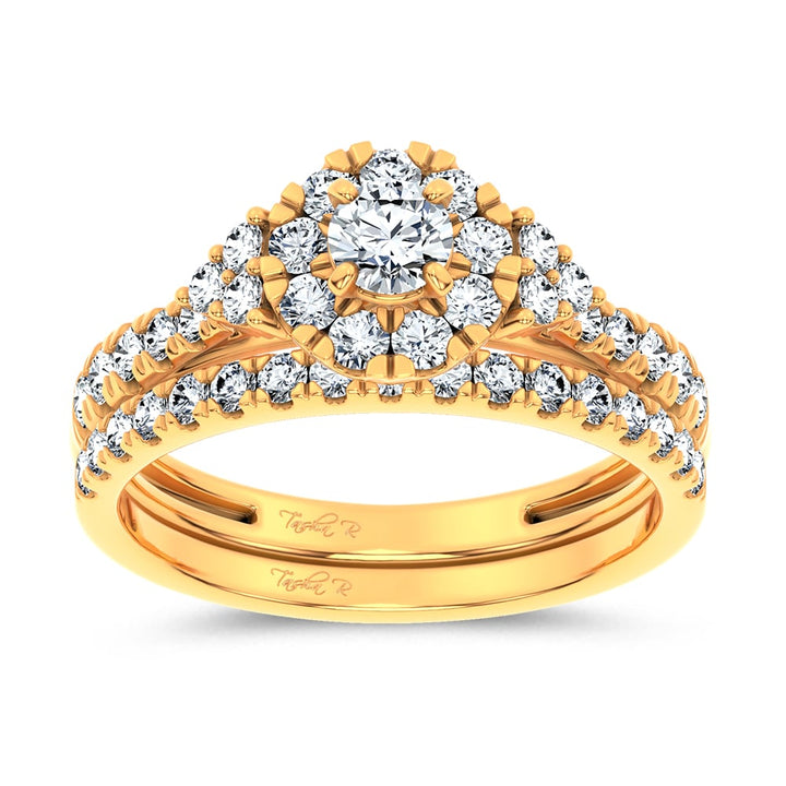 10K 1.00CT Lab Grown DIAMOND BRIDAL SET