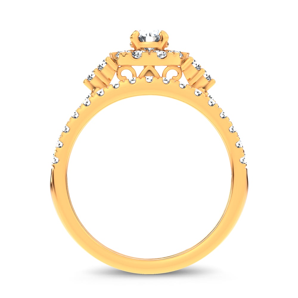 10K 1.00CT Lab Grown DIAMOND BRIDAL SET