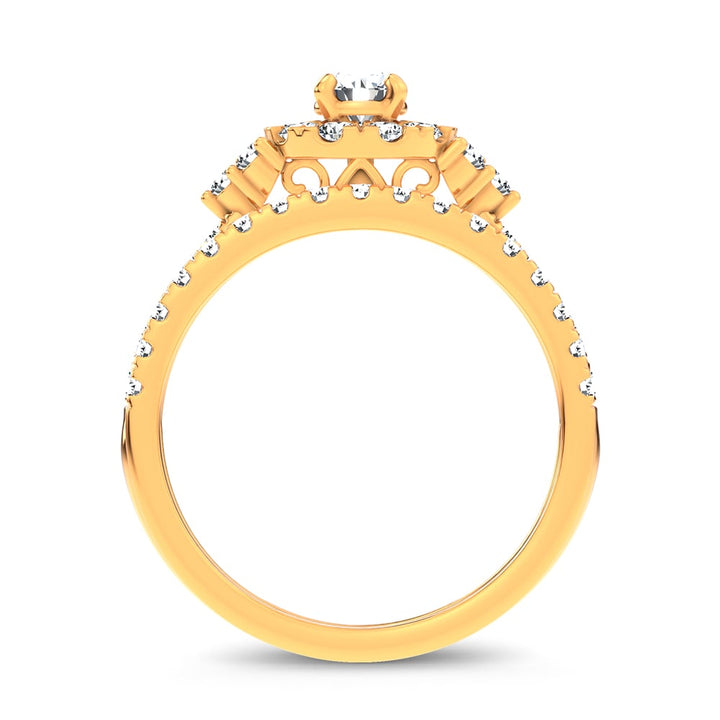 10K 1.00CT Lab Grown DIAMOND BRIDAL SET