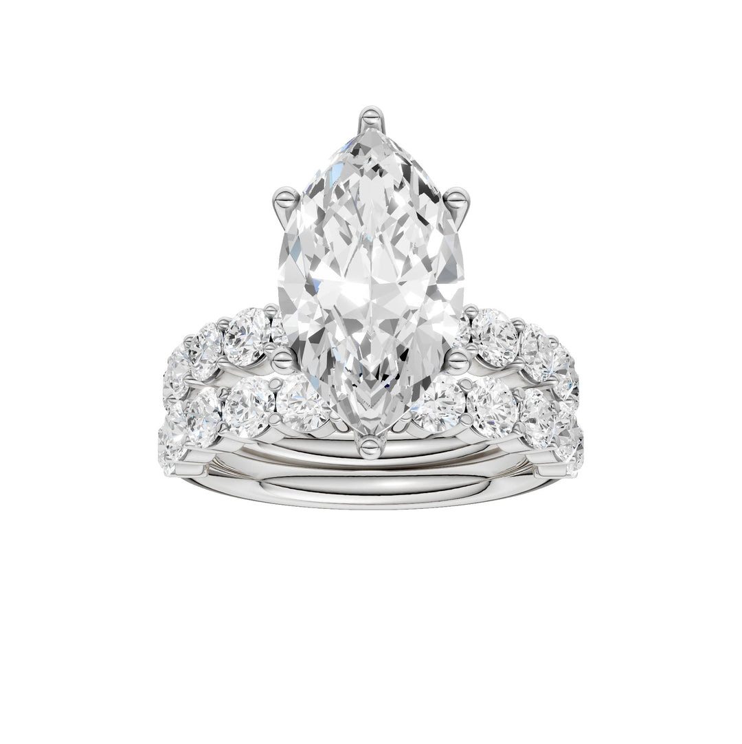 14K 4.00CT Certified Lab Grown Diamond Bridal Set
