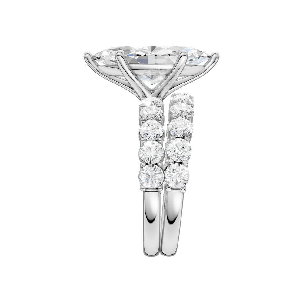 14K 4.00CT Certified Lab Grown Diamond Bridal Set