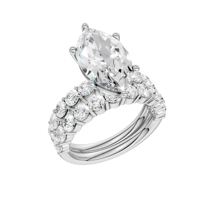 14K 4.00CT Certified Lab Grown Diamond Bridal Set