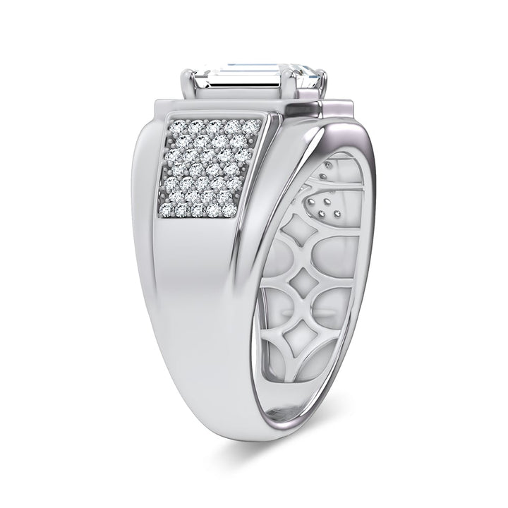 14K 2.98CT Certified Lab Grown Mens Ring