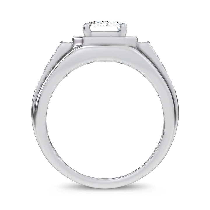 14K 2.98CT Certified Lab Grown Mens Ring