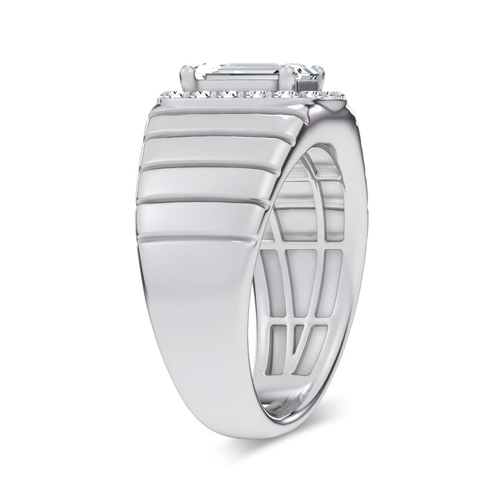 14K 2.60CT Certified Lab Grown Mens Ring
