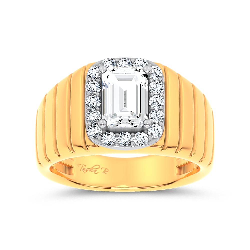14K 2.60CT Certified Lab Grown Mens Ring