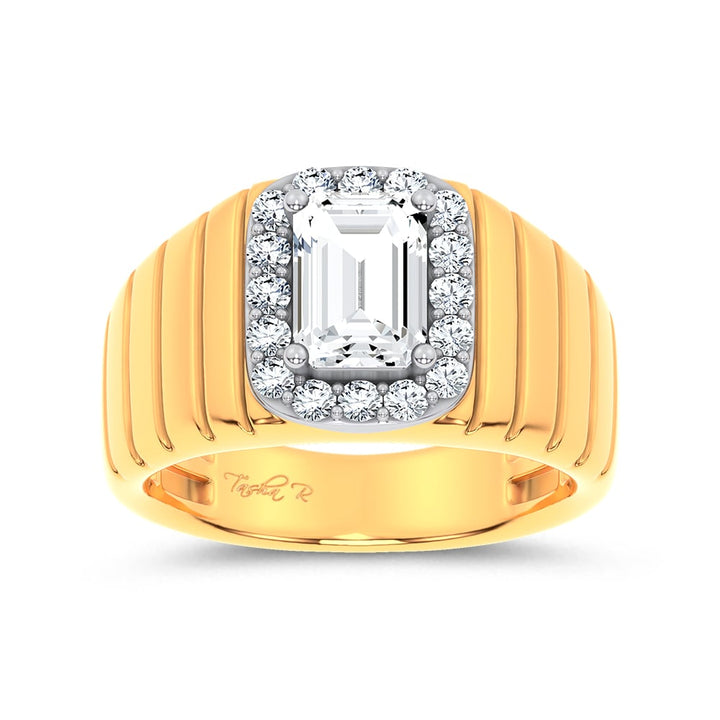 14K 2.60CT Certified Lab Grown Mens Ring