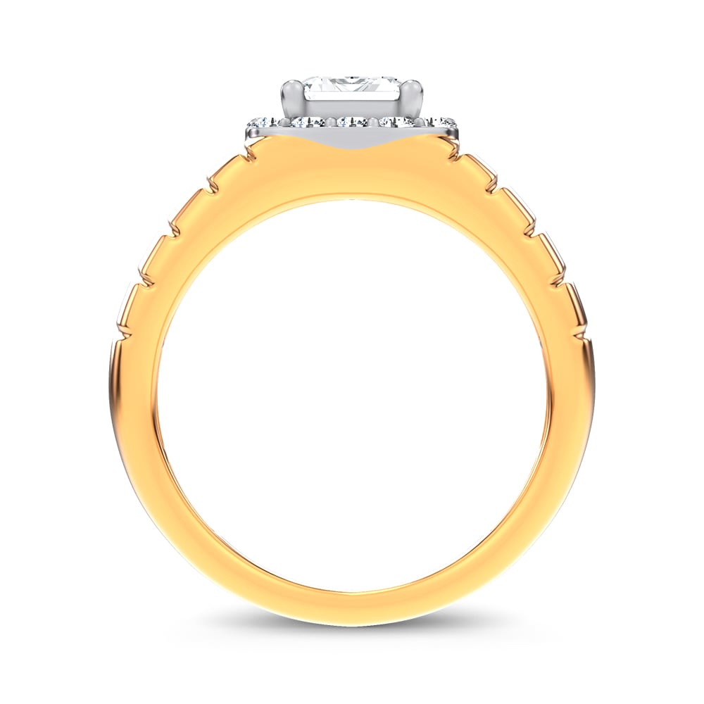 14K 2.60CT Certified Lab Grown Mens Ring