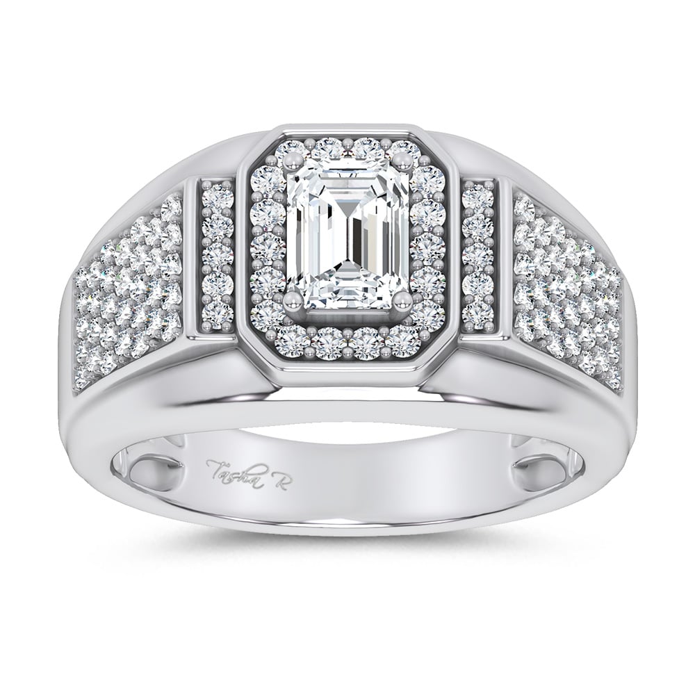14K 1.82CT Certified Lab Grown Mens Ring