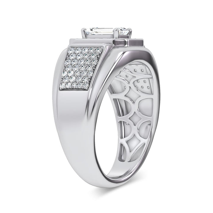14K 1.82CT Certified Lab Grown Mens Ring